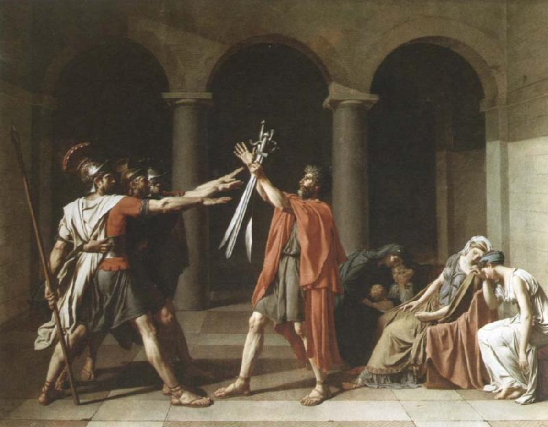 Jacques-Louis  David oath of the horatii oil painting image